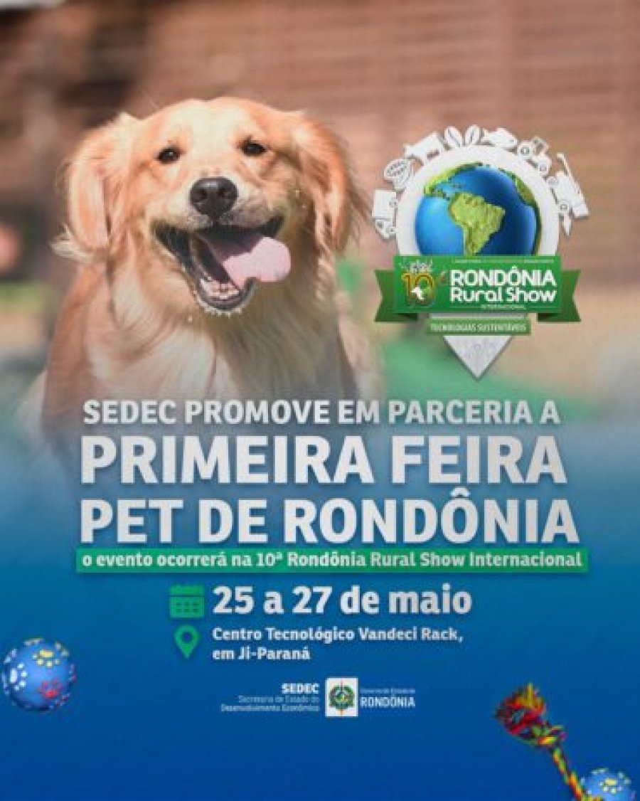 Primeira Feira Pet será apresentada durante a 10ª edição da Rondônia Rural Show Internacional