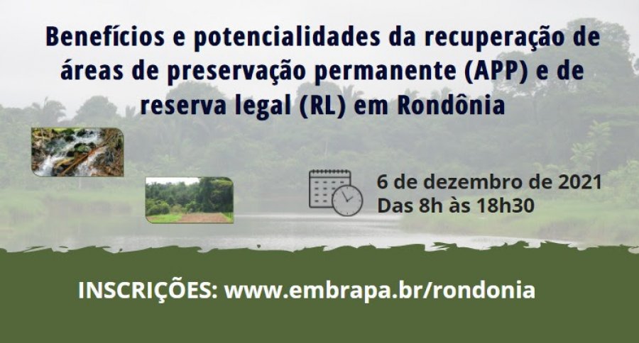 Embrapa abre inscrições para curso online de recuperação ambiental em Rondônia
