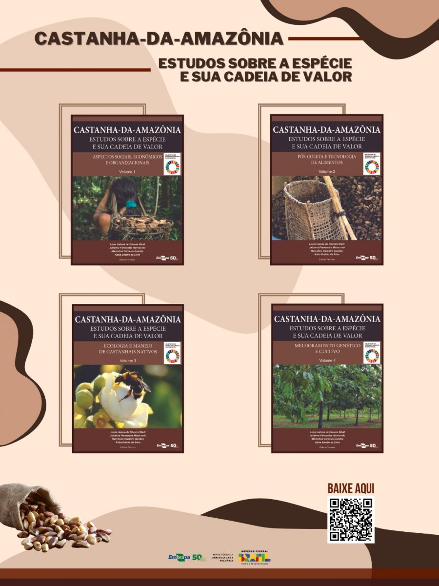Coleção de livros disponibiliza resultados de pesquisas sobre Castanha da Amazônia