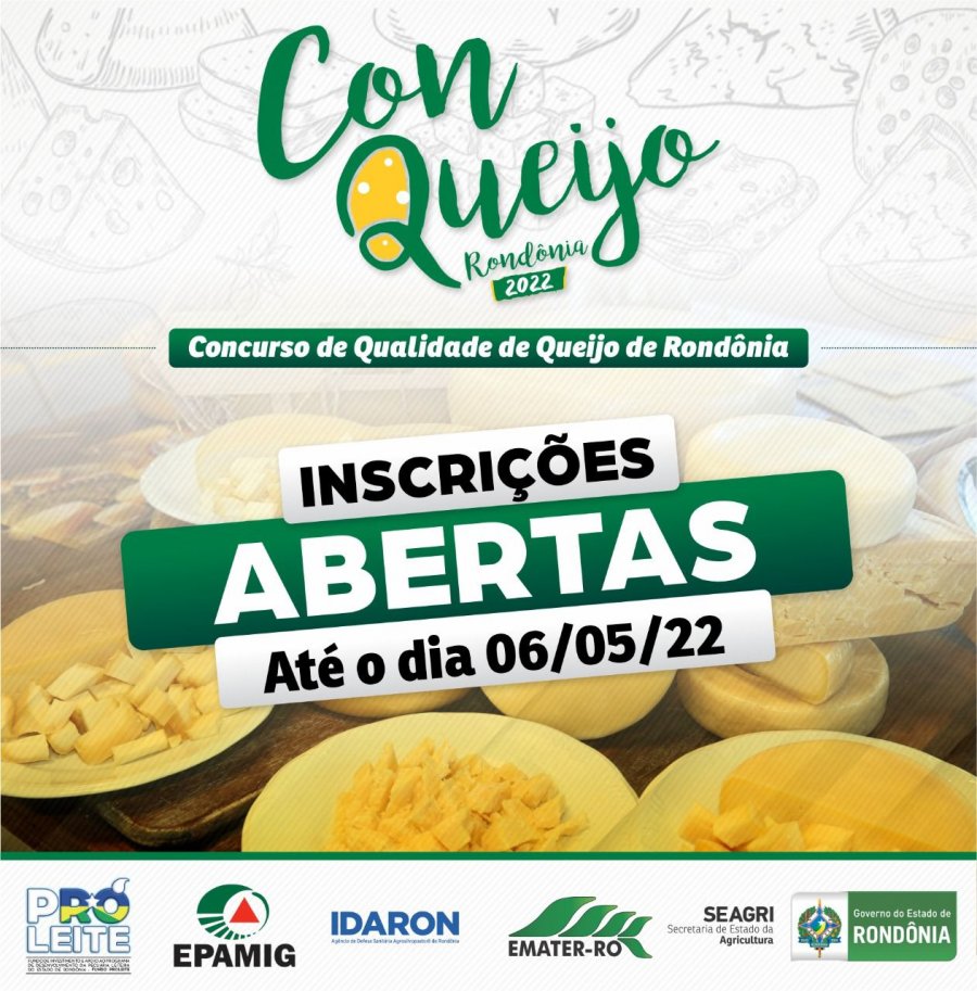 Governo do Estado lança 1º Concurso de Qualidade de Queijos de Rondônia – ConQueijo