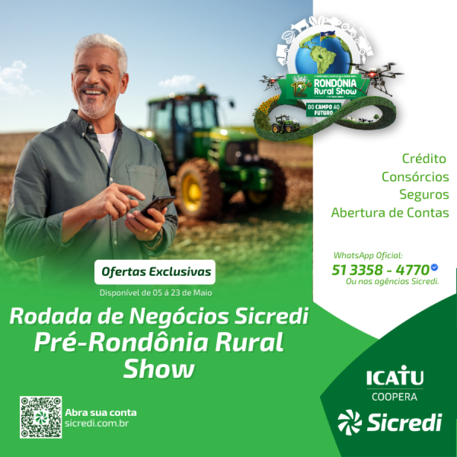 Sicredi realiza Rodada de Negócios Pré-Rondônia Rural Show até 23 de maio